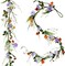 2 Pcs Artificial Daisy Garland – 6 ft Faux Hanging Vine with Purple Flowers, Eucalyptus & Boston Fern for Spring, Party, Sign Board, Home & Event Décor
